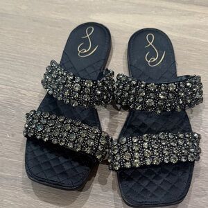 Sam Edelman Black Embellished Sandals